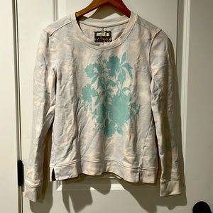 Pure Good sweatshirt from Anthropologie in size M in cream and light blue